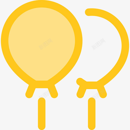 气球慈善6号黄色图标svg_新图网 https://ixintu.com 慈善6号 气球 黄色