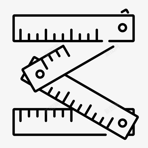 尺子工匠量度图标svg_新图网 https://ixintu.com 尺子 工匠 技巧 精度 量度