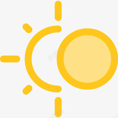 日食28号天气黄色图标图标