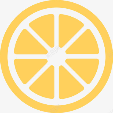 柠檬食物17扁平图标图标