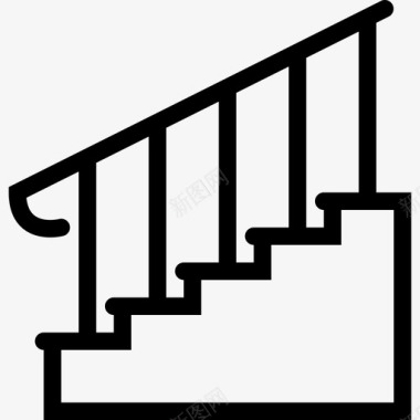 楼梯家具23直线图标图标