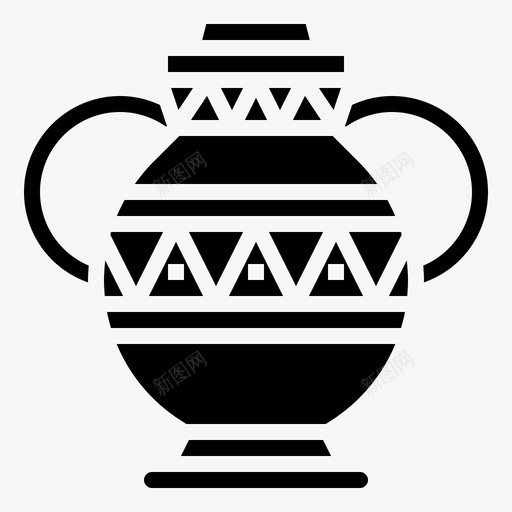 埃及花瓶装饰罐子图标svg_新图网 https://ixintu.com 埃及符号雕文 埃及花瓶 罐子 装饰