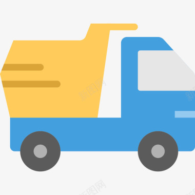自卸卡车运输6平板图标图标