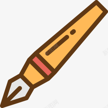 钢笔文具5线颜色图标图标