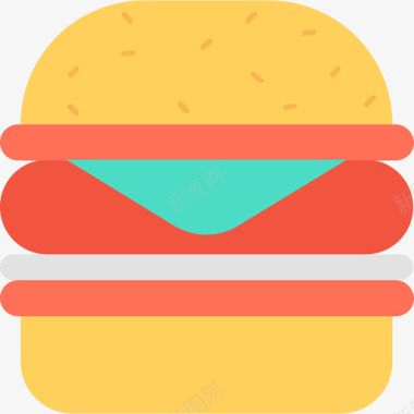 汉堡食物17平的图标图标