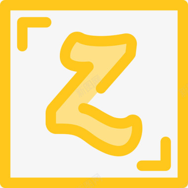 Zerply社交媒体21黄色图标图标