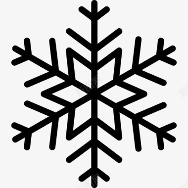 雪花圣诞元素2直线图标图标
