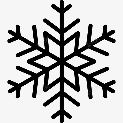 雪花圣诞元素2直线图标svg_新图网 https://ixintu.com 圣诞元素2 直线 雪花