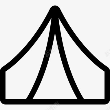 帐篷旅游图标轮廓图标