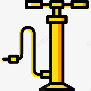气泵汽车零件黄色图标图标