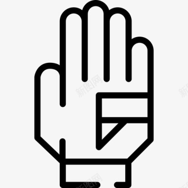 手套运动型10直线型图标图标