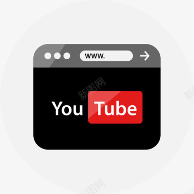 Youtube视频分析平面图标图标
