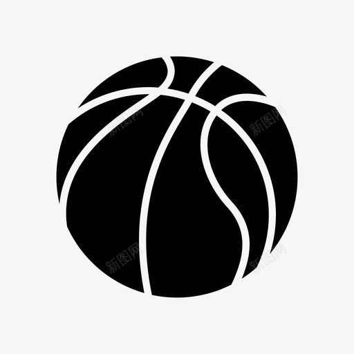 篮球球类运动运球图标svg_新图网 https://ixintu.com 日常平面图标 游戏 球类运动 篮球 运球