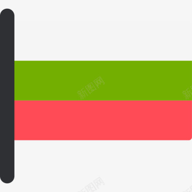保加利亚国际国旗5桅杆图标图标