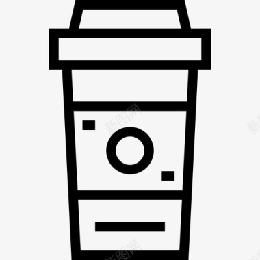 咖啡咖啡厅12号直线型图标图标