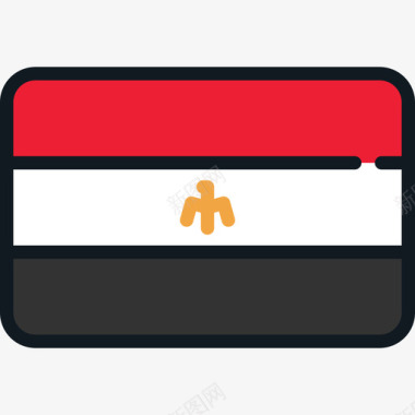 埃及旗帜收藏4圆形矩形图标图标