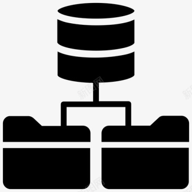 数据库网络数据库文件服务器存储图标图标