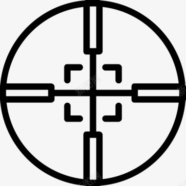 目标武器4直线图标图标