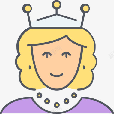 女王皇室2彩色图标图标