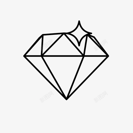 钻石闪光动画帧图标svg_新图网 https://ixintu.com 动画 帧 旋转 钻石旋转动画帧 钻石闪光 闪耀