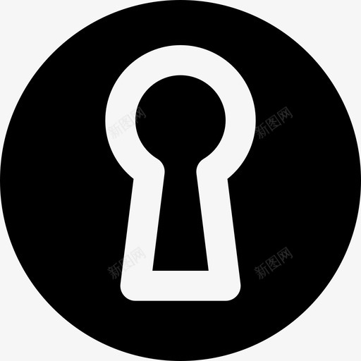 锁孔安全17实心图标svg_新图网 https://ixintu.com 安全17 实心 锁孔
