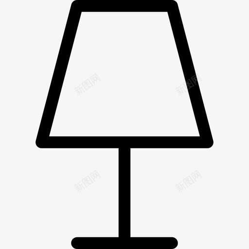 台灯家用电器和家具直线型图标svg_新图网 https://ixintu.com 台灯 家用电器和家具 直线型