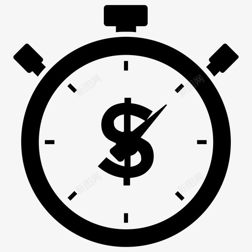 秒表计时器倒计时图标svg_新图网 https://ixintu.com 互联网和银行字形图标 倒计时 秒表 计时器