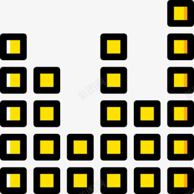 音效条音乐9黄色图标图标