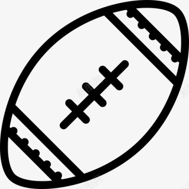 橄榄球运动器材3直线型图标图标