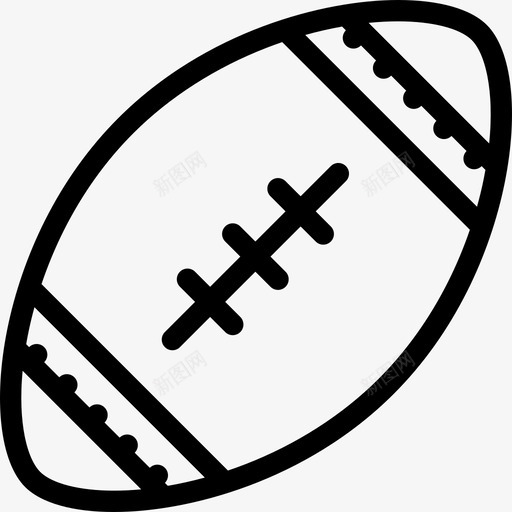 橄榄球运动器材3直线型图标svg_新图网 https://ixintu.com 橄榄球 直线型 运动器材3