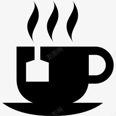 热茶早餐杯子图标图标