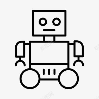 机器人学人工智能自动化图标图标