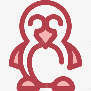 Linux徽标5红色图标图标