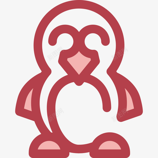 Linux徽标5红色图标svg_新图网 https://ixintu.com Linux 徽标5 红色