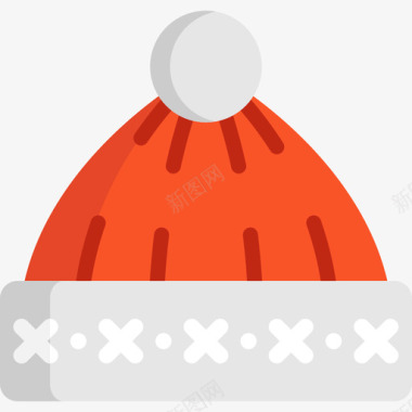 冬帽圣诞节34平顶图标图标