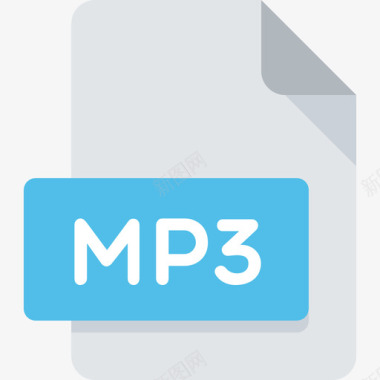 Mp3文件8平面图标图标