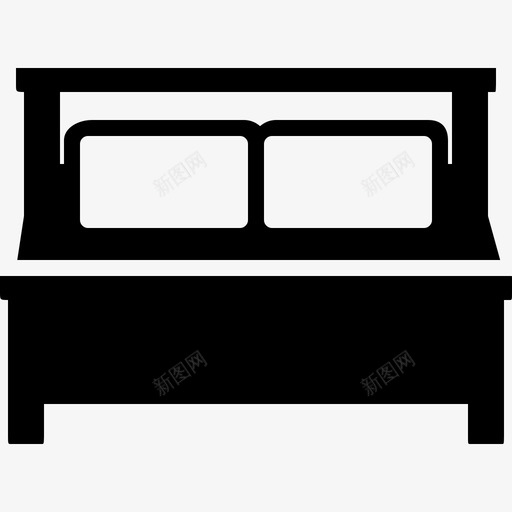 床家具和白色物品实心图标svg_新图网 https://ixintu.com 实心 家具和白色物品 床
