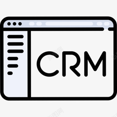 CRM管理9线性颜色图标图标