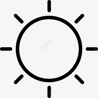 太阳24号天气直线型图标图标