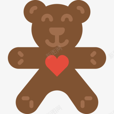 泰迪熊13号宝宝扁平图标图标