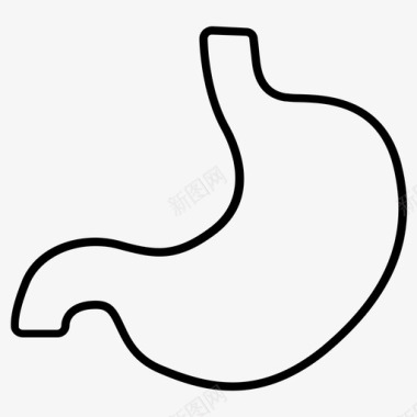 胃解剖学消化图标图标