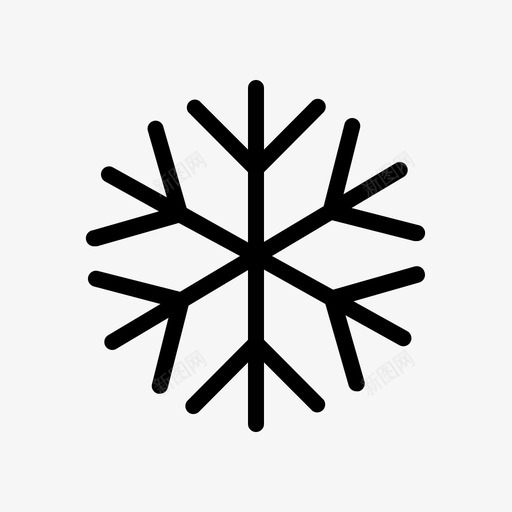 下雪雪花天气图标svg_新图网 https://ixintu.com 下雪 冬天 天气 天气2 雪花