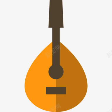 琵琶乐器9扁平图标图标