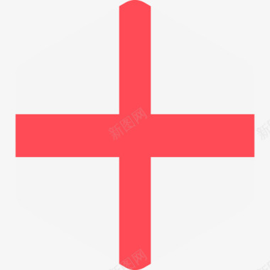 英格兰国际国旗2六边形图标图标