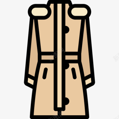 夹克衣服23线颜色图标图标