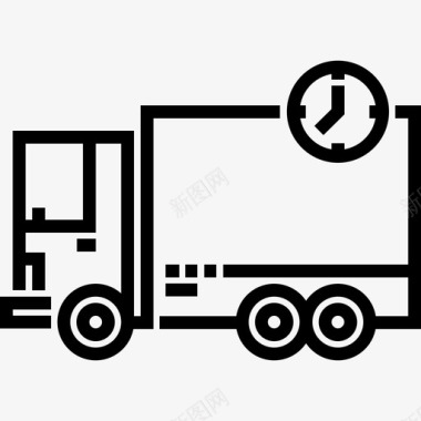 送货车共用2直线图标图标