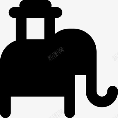 大象印度7填充图标图标