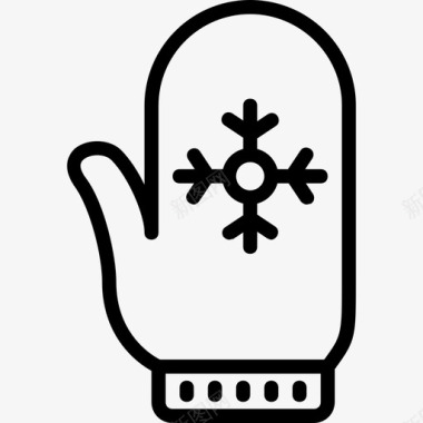 连指手套冬季2直纹图标图标
