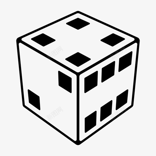 偶数掷方块骰子图标svg_新图网 https://ixintu.com 偶数掷 四 方块 游戏 骰子