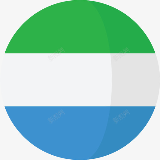 塞拉利昂国旗3圆圈平坦图标svg_新图网 https://ixintu.com 国旗3 圆圈平坦 塞拉利昂